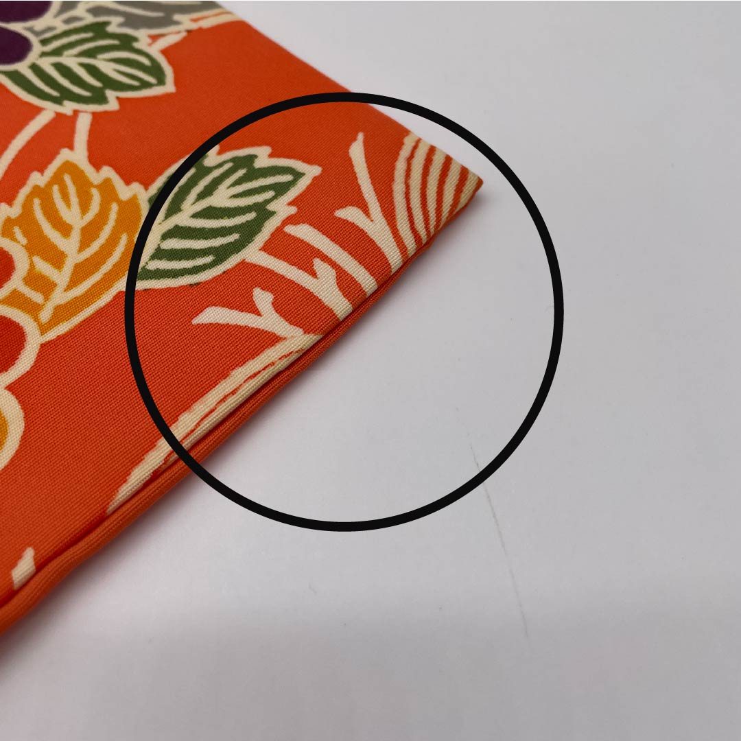 名古屋帯 コーラル色 京紅型 松竹梅 青海波 帯丈370cm 正絹 Aランク 全通 カジュアル 橙系 1124006653326 名古屋仕立て