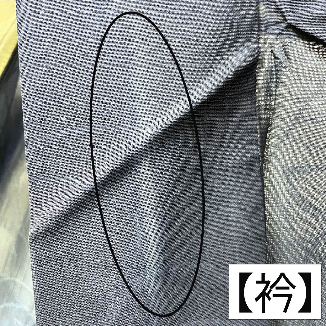 夏物 正絹 色無地 Bランク 身丈154.5cm 裄丈62.5cm 濃紺色(のうこんいろ) 草花模様 紗 紺系 1132004334218