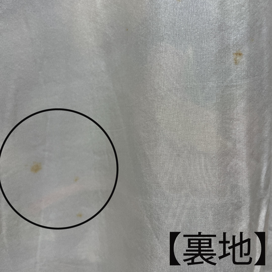 小紋 正絹 身丈155cm 裄丈62.5cm 袷 紺桔梗色 京紅型 草花模様 Bランク 紺系 1115003784318