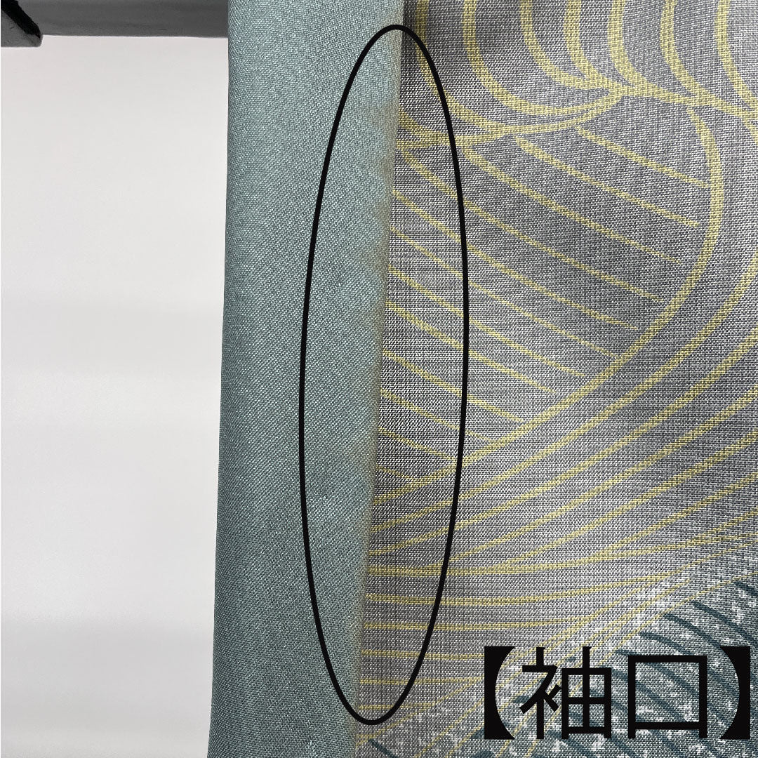 Homongi, lined, length 164cm, sleeve length 66cm, pongee fabric, wave pattern, pure silk, A rank, gradation style, 1112002743499