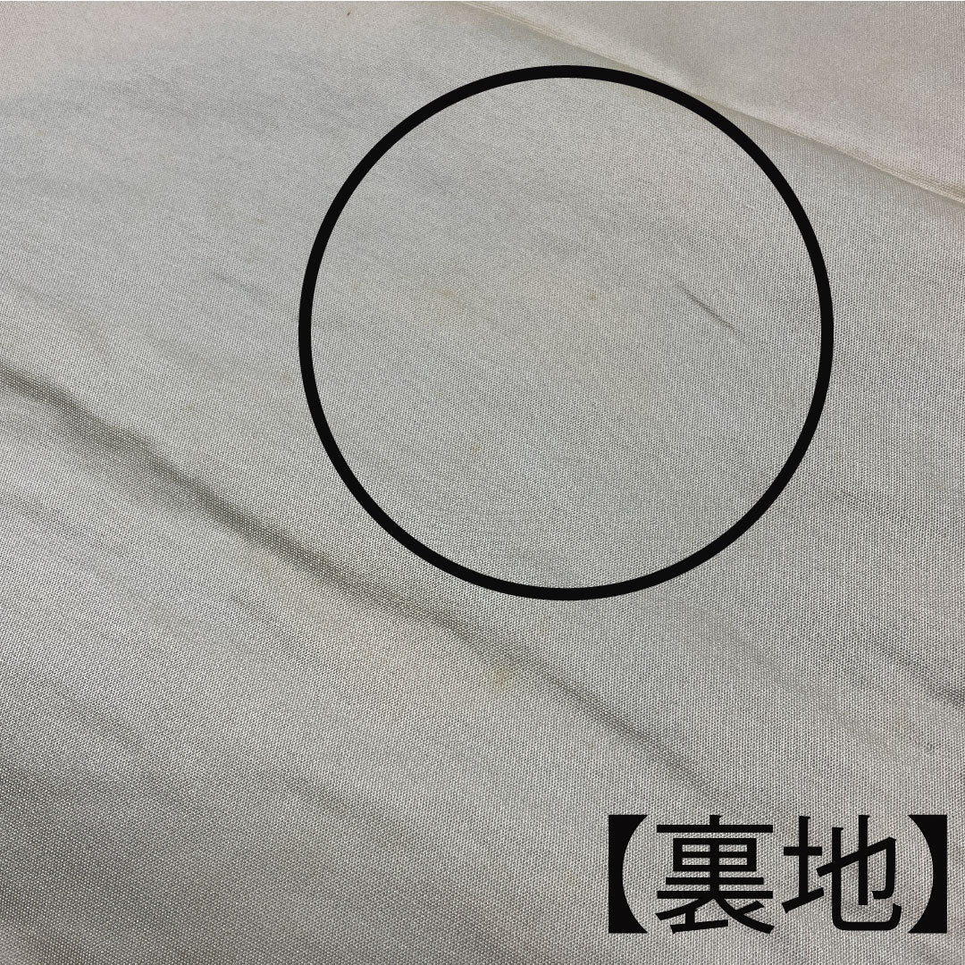 (未仕立)袋帯 向かい鶴 帯丈416cm 正絹 Aランク 六通 フォーマル 金系 1123003693321