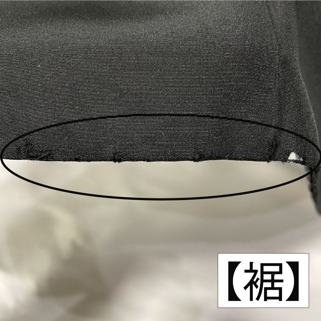 小紋 正絹 身丈165.5cm 裄丈66cm 袷 幾何学模様 Aランク 黒系 1115004713510