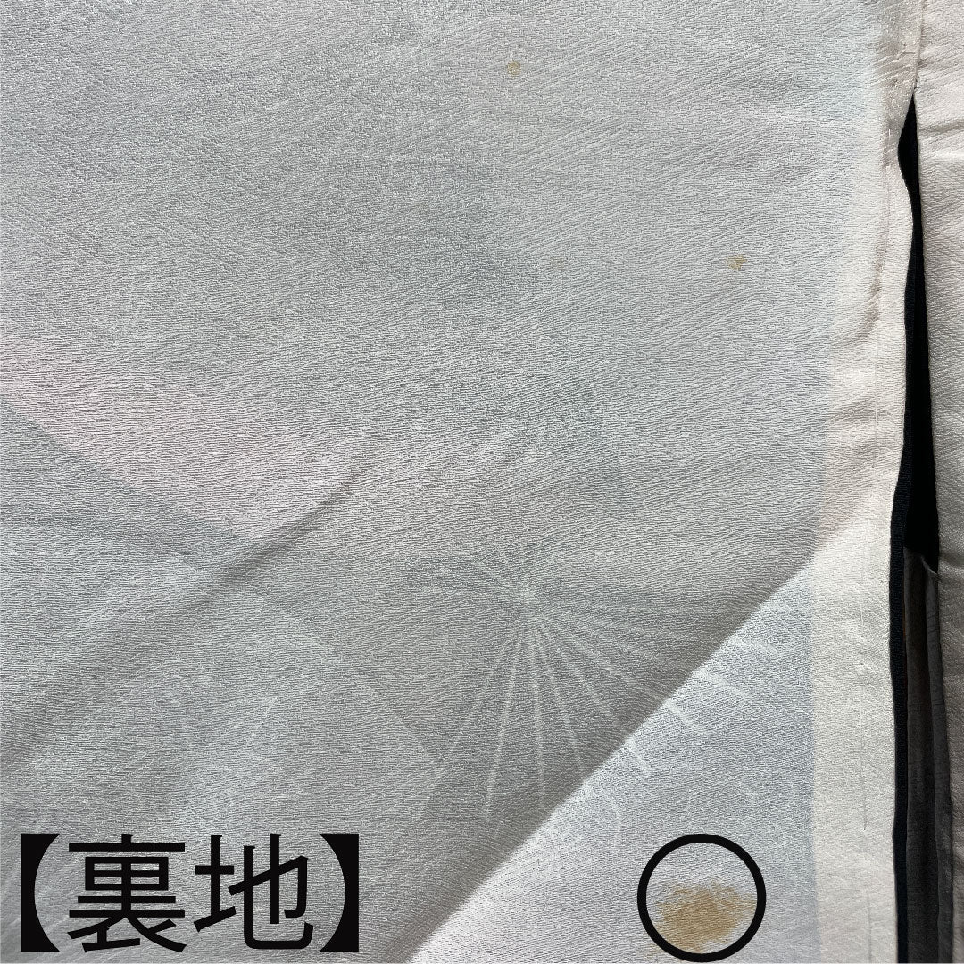 羽織 正絹 身丈78cm 裄丈64cm 黒羽織 京友禅 梅 紅葉 Aランク 袷 黒系 1117000793910