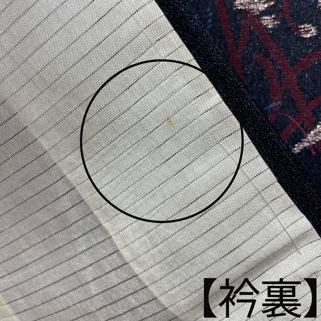 Summer pure silk komon length 149.5cm sleeve length 61cm abstract pattern gauze rank S black 1132001222110