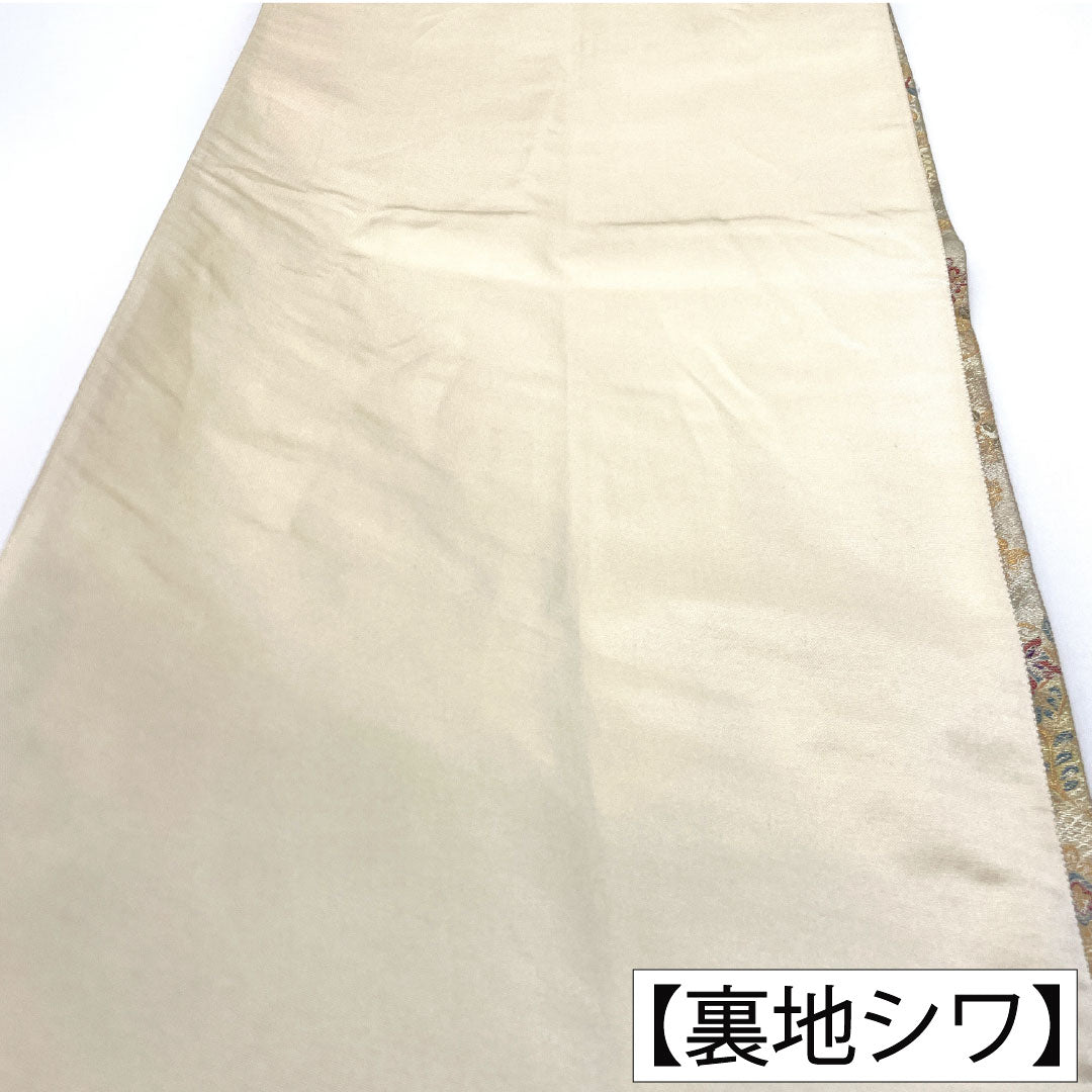 袋帯 正絹 Aランク 西陣織 引箔 正倉院文様 帯丈426cm 六通 フォーマル グラデーション系 1123016043399