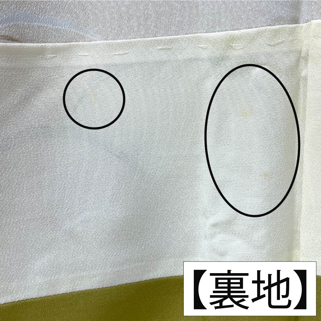 小紋 ポリエステル Aランク 身丈155.5cm 裄丈63cm 袷 胡桃色(くるみいろ) 露芝 背抜き仕立て 洗える着物 ベージュ系 1115007123325