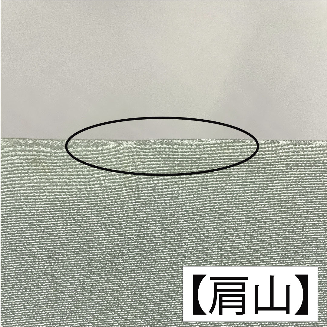 訪問着 正絹 袷 身丈153cm 裄丈65.5cm 秘色(ひそく) 京友禅 桜 椿 菊 スーパーガード加工 Aランク 水色系 1112005503224