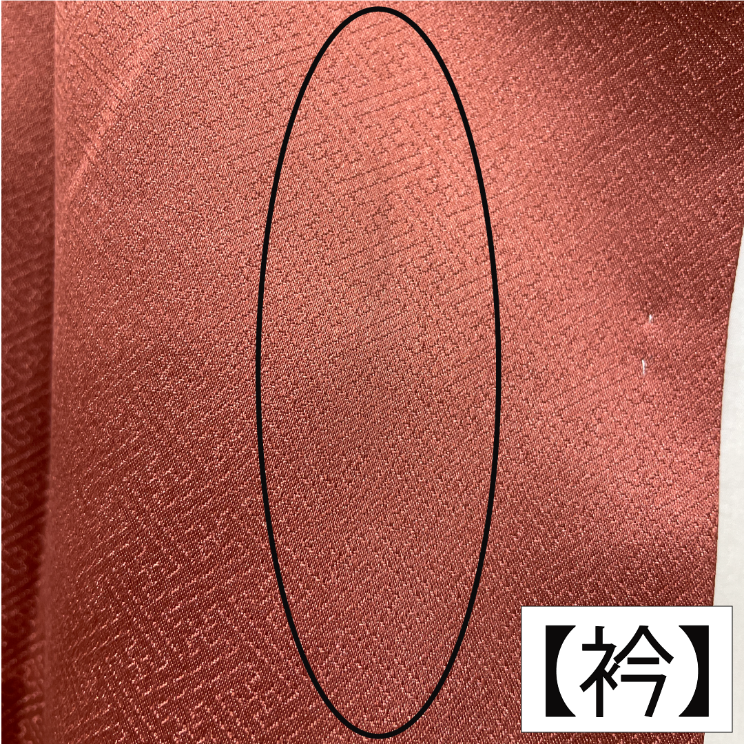 色留袖 正絹 身丈166cm 裄丈65cm 袷 紅唐色(べにとういろ) 京友禅 格天井 宝尽くし 一つ紋 左離れ立葵 Aランク 朱系 1111001563516