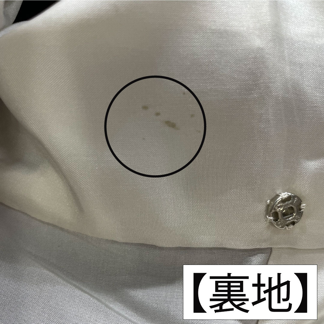 Plain color, pure silk, length 160.5cm, sleeve length 66.5cm, dark blue, one crest, plum blossom in a circle, lined, A rank, purple, 1114001293420