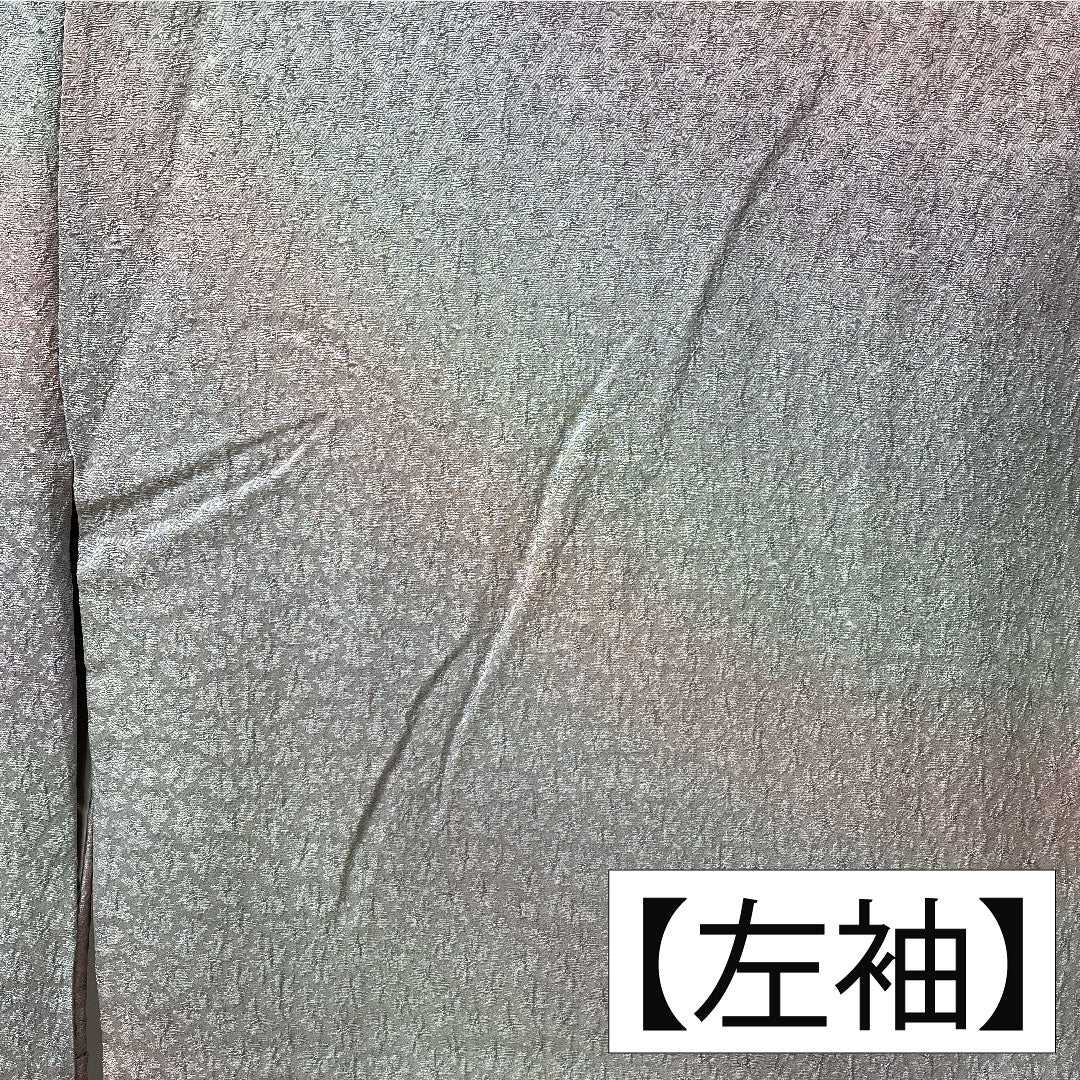 小紋 正絹 身丈156.5cm 裄丈63.5cm 袷 ボカシ染 一つ紋 丸に抱き茗荷 Aランク グラデーション系 1115004783399