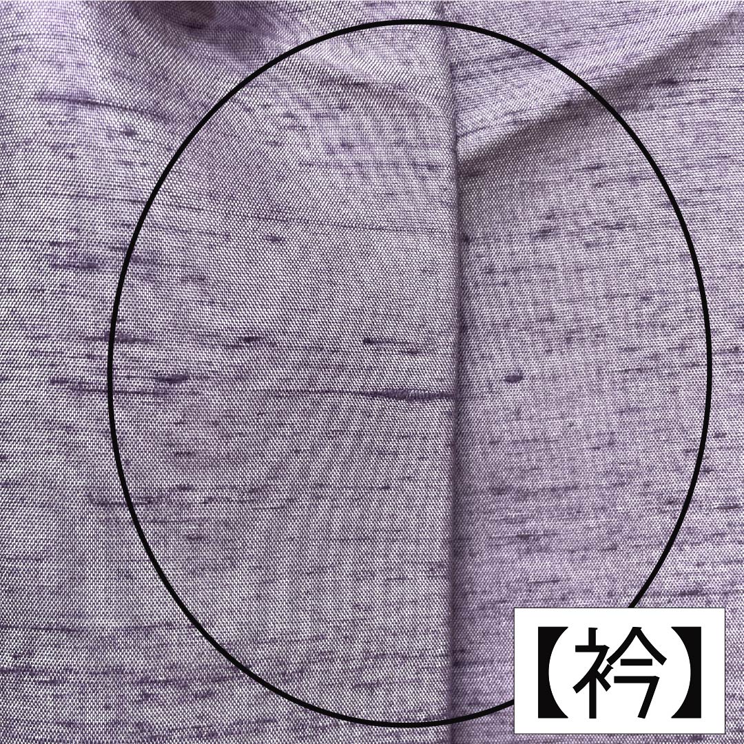 訪問着 正絹 Aランク 袷 身丈165.5cm 裄丈63cm 半色(はしたいろ) 京加賀友禅 付下げ 紬地 作家物 花 紫系 1112007503520