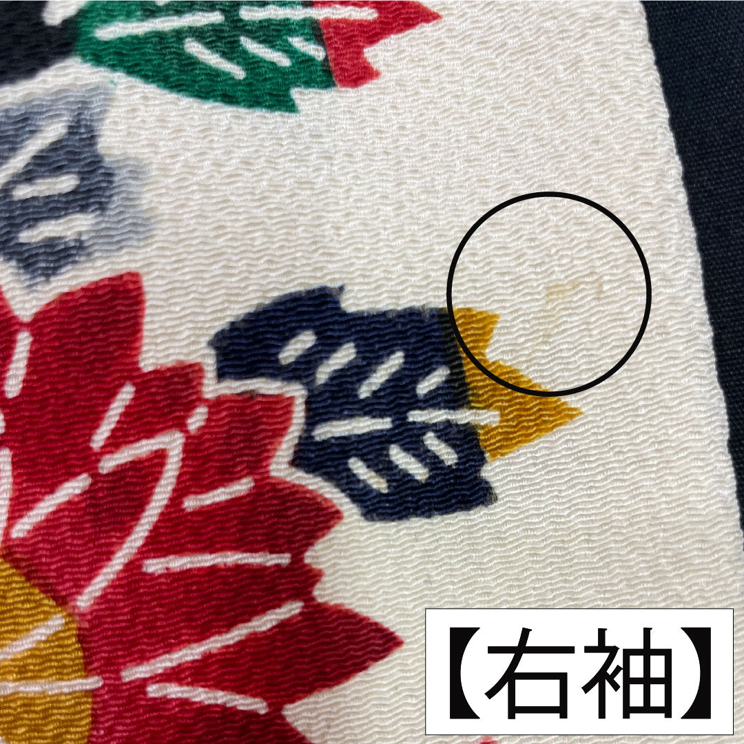 Furisode, pure silk, length 165cm, sleeve length 66cm, lined, lapis lazuli color, Kyoto Bingata, auspicious motif, A rank, navy blue, 1113002053518