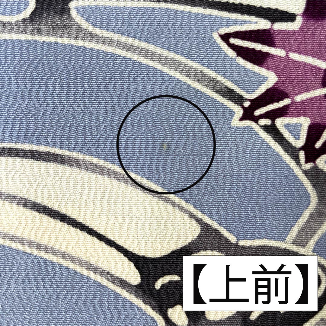 訪問着 正絹 Aランク 袷 身丈158cm 裄丈65cm 紺藤色(こんふじいろ) 京紅型 花 しつけ糸付き 青系 1112007023317