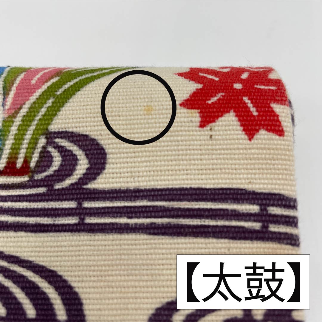 名古屋帯 生成り色(きなりいろ) 琉球紅型 観世流水 杜若 帯丈345cm 正絹 Aランク 全通 カジュアル クリーム系 1124007903315 名古屋仕立て