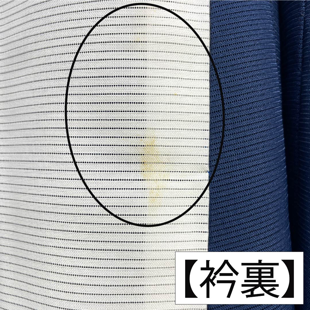 夏物 ポリエステル 色無地 Aランク 身丈164cm 裄丈65cm 紺鉄色(こんてついろ) 素無地 洗える着物 絽 紺系 1132005433418