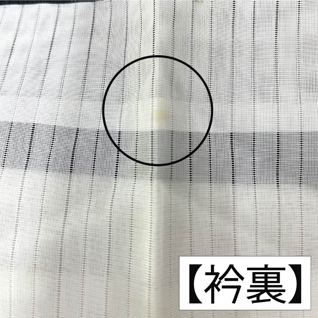 夏物 ポリエステル 小紋 Aランク 身丈159.5cm 裄丈65cm 抽象模様 洗える着物 絽 黒系 1132005113310
