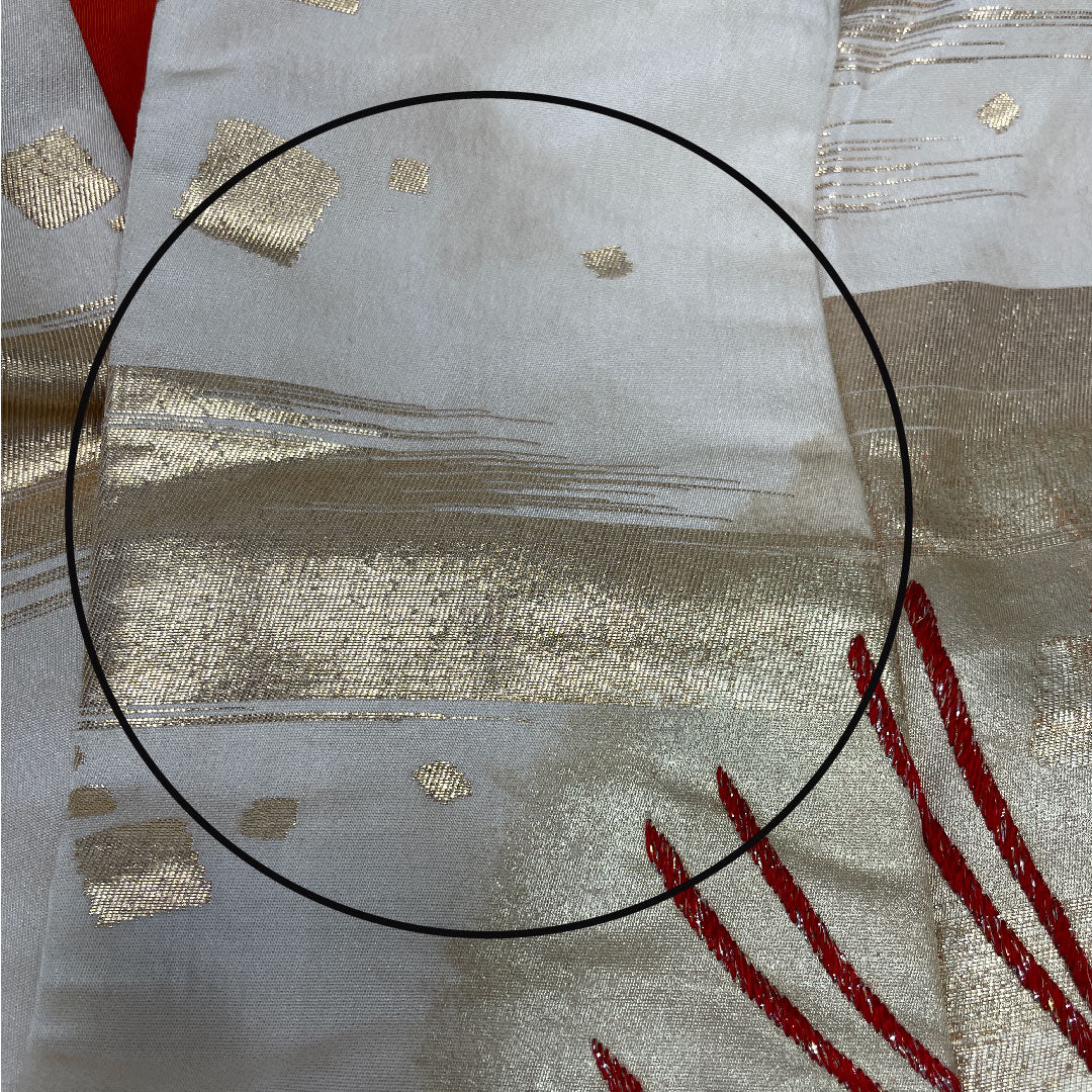 色打掛 身丈184cm 千總 大丸 千歳契松文 金駒刺繡 正絹 Bランク 袷 クリーム系 1110000604915