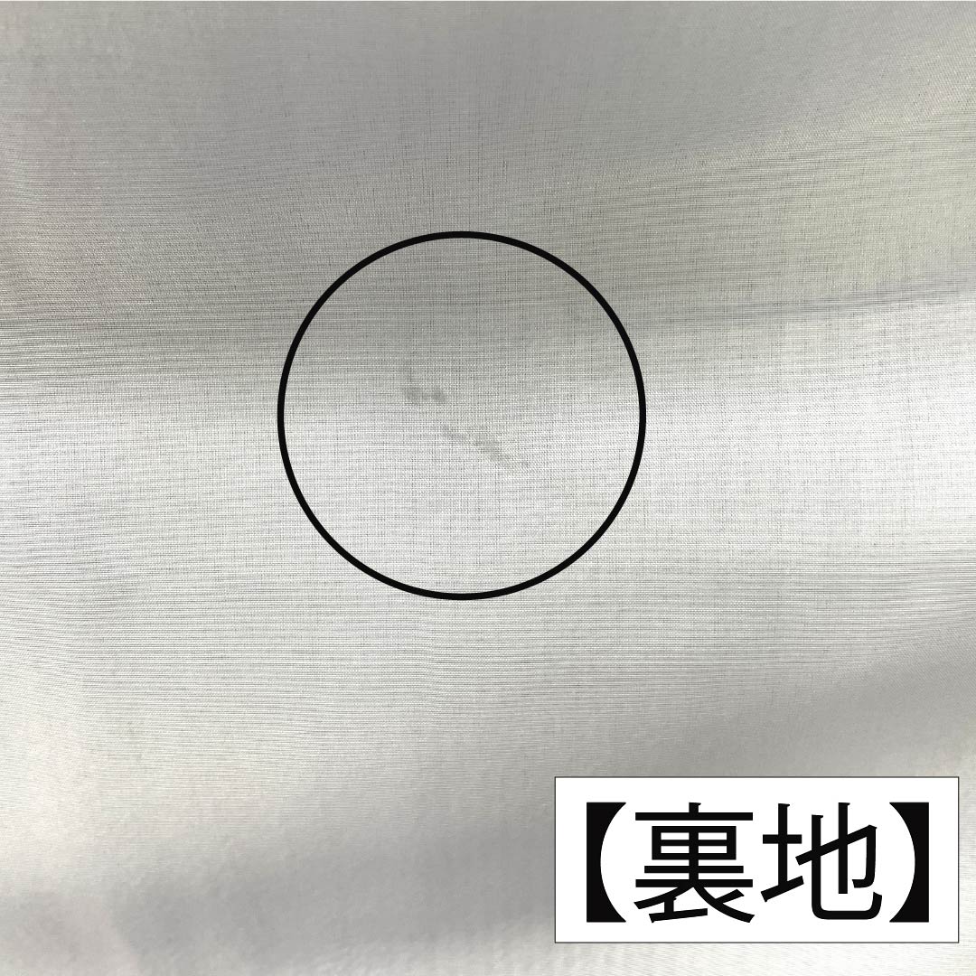 Polyester Komon A rank, length 164cm, sleeve to sleeve 63cm, unlined, Hanarokushō-iro, stencil-dyed, stripes, flower petals, with hip reinforcement, green-toned 1115007863419