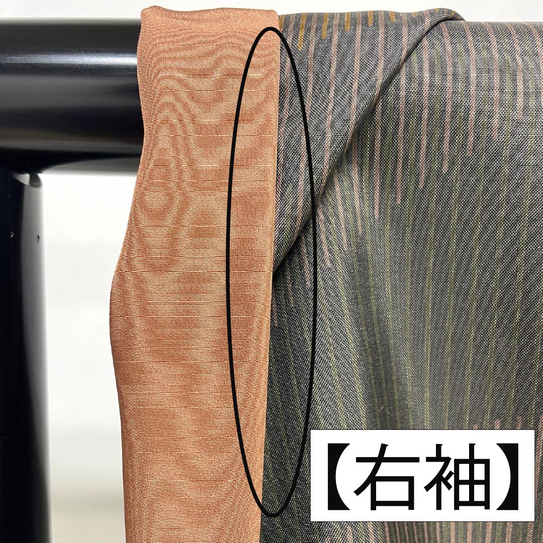 小紋 正絹 Aランク 身丈157.5cm 裄丈64.5cm 袷 抽象模様 黒系 1115006413310