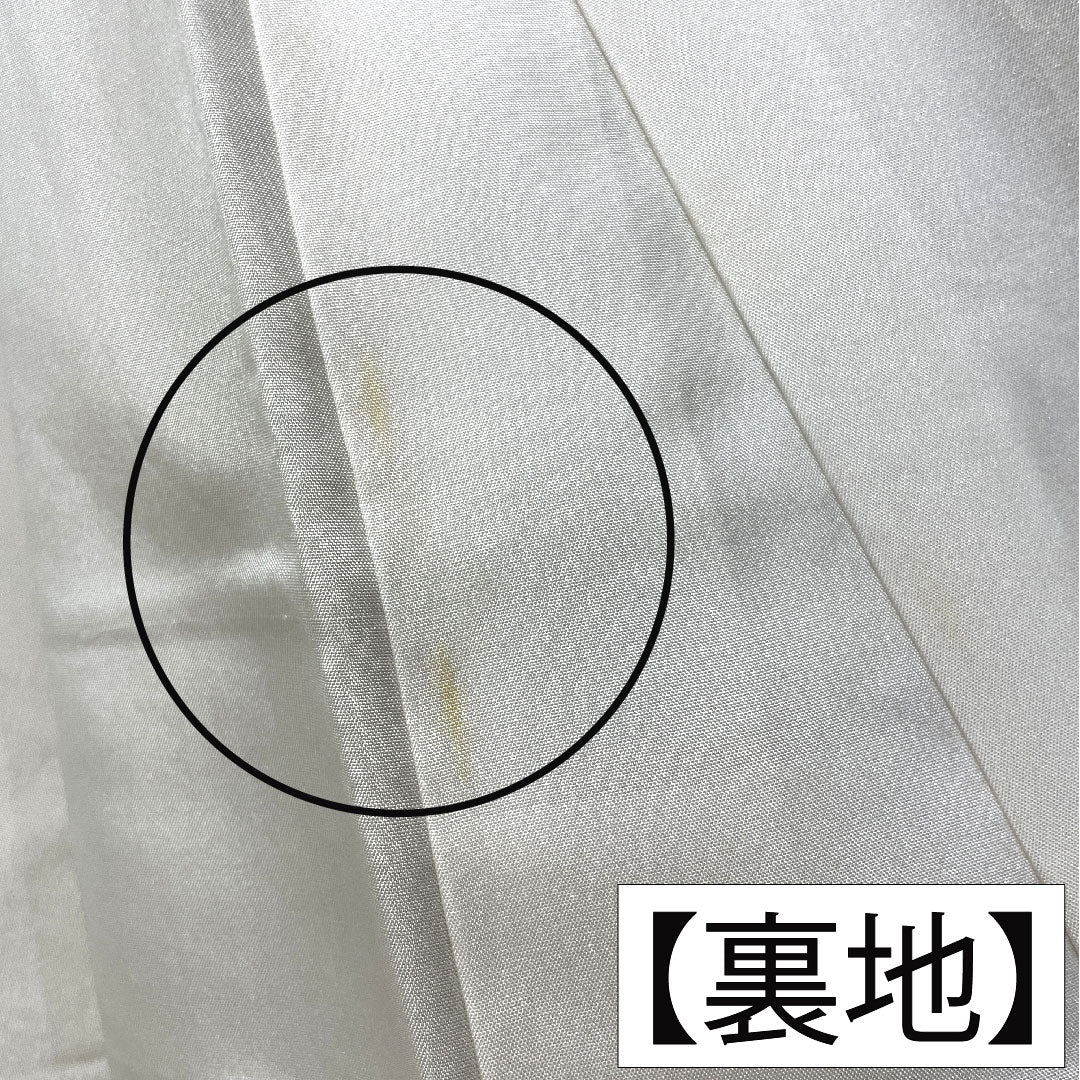 訪問着 正絹 袷 身丈156.5cm 裄丈63cm 窃黄色(せっこういろ) 京友禅 桜 菊 萩 Aランク 黄系 1112005243323