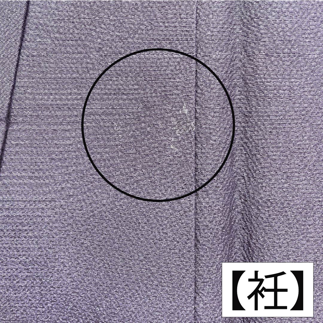 訪問着 正絹 Aランク 袷 身丈157.5cm 裄丈64.5cm 紫烏色(しうしょく) 蘇州刺繡 花丸 吉祥文様 付下げ 紫系 1112007233320