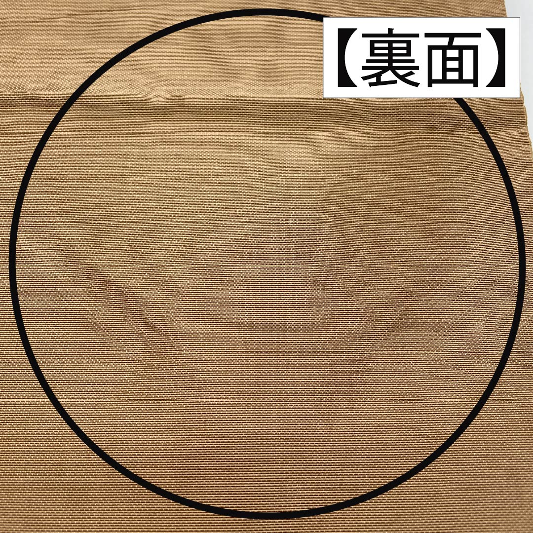 (Kyoto Fukuro Obi) Nagoya Obi, Polyester, Grade A, Light Brown, Puffed Weave, Diamond Pattern, Abstract Pattern, Length 384cm, Pointed Pattern, Casual, Brown, 1124010683414, Open-leg Style