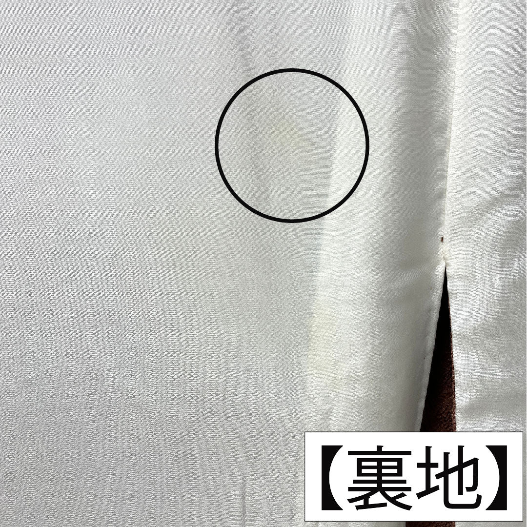 訪問着 正絹 袷 身丈154.5cm 裄丈62.5cm 雀色(すずめいろ) 京友禅 辻ヶ花 Aランク 茶系 1112005273214