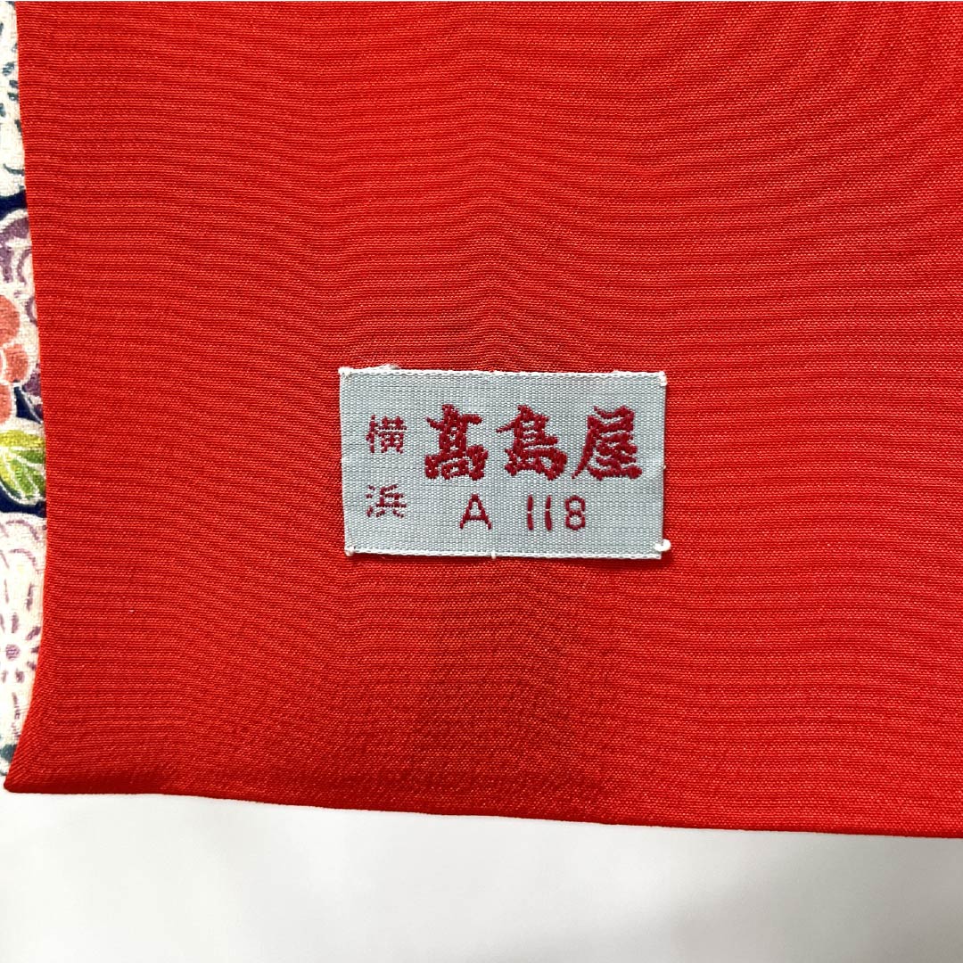 小紋 正絹 身丈163cm 裄丈65cm 袷 紺瑠璃色(こんるりいろ) 小菊 高島屋 Aランク 紺系 1115005733418