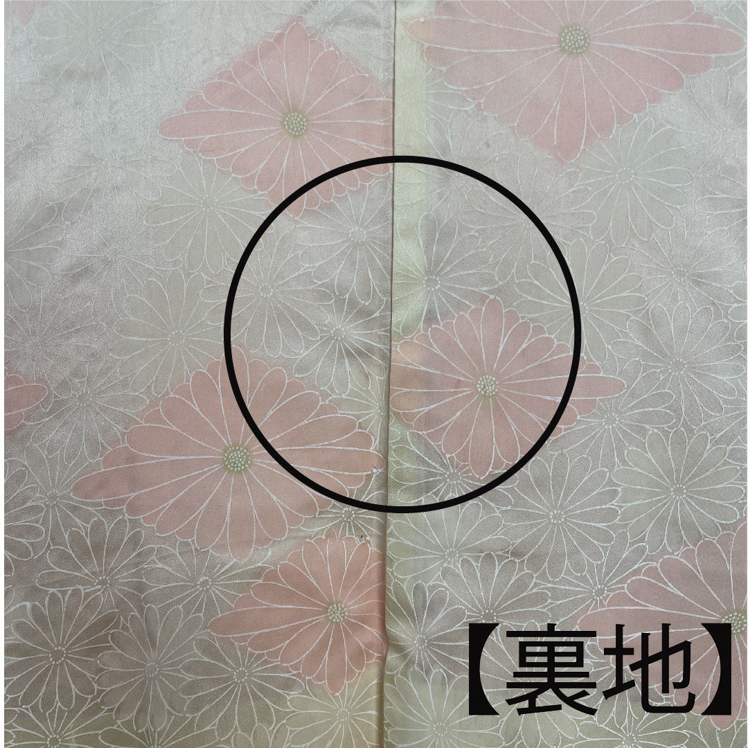 羽織 身丈81cm 裄丈64.5cm 京緋色 絞り 幾何学模様 正絹 Aランク 袷 朱系 1117000383916