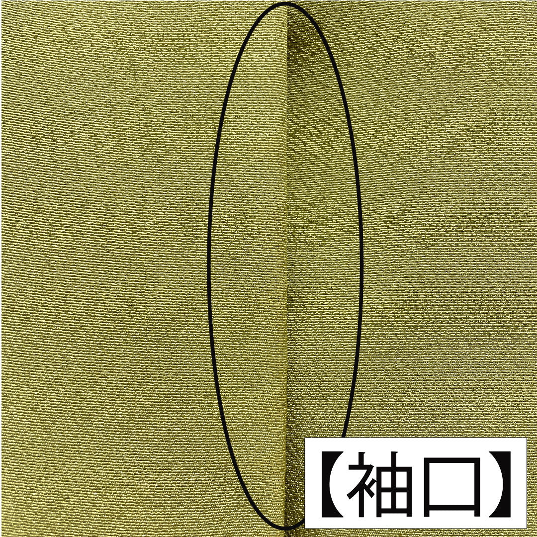 Plain color, pure silk, length 150cm, sleeve length 63cm, Wakanae-iro, plain color, one crest, different hawk feathers, lined, B rank, green, 1114001774119