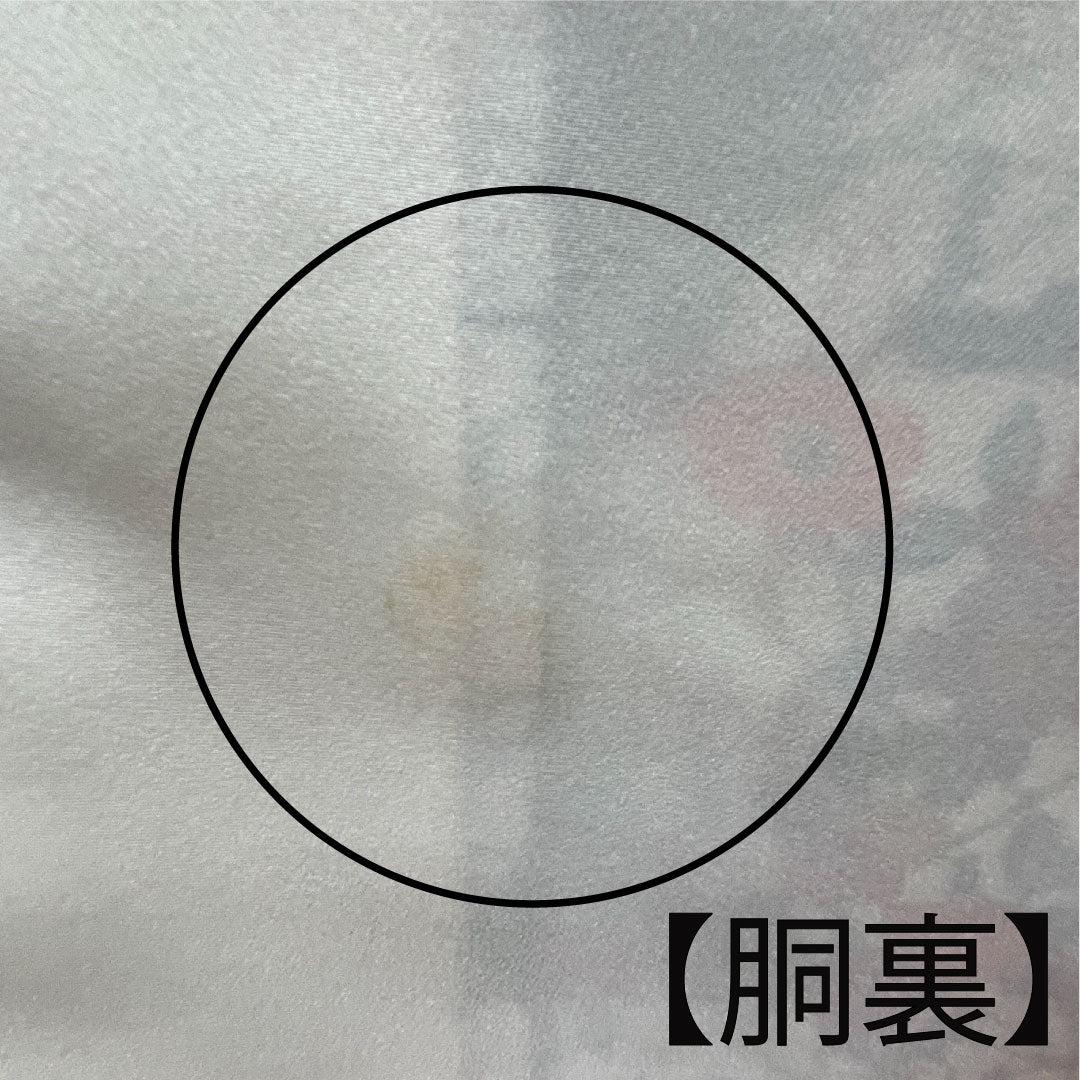 小紋 身丈156cm 裄丈60cm 袷 胡粉色 草花模様 正絹 Aランク 白系 1115003073311