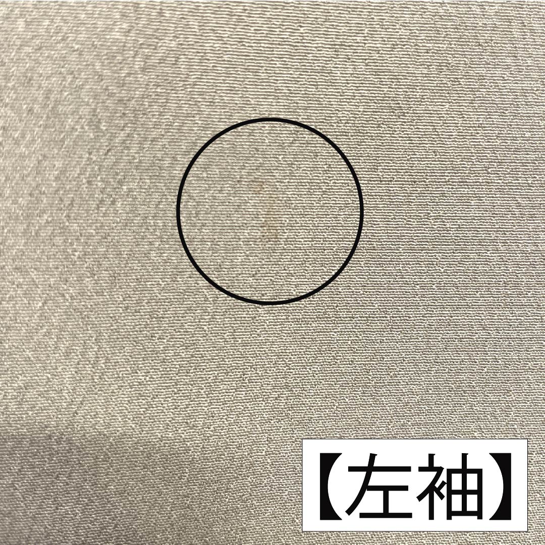 訪問着 ポリエステル Aランク 袷 身丈165.5cm 裄丈66.5cm 銀煤竹色(ぎんすすたけいろ) 花 鈴 洗える着物 ベージュ系 1112007373525