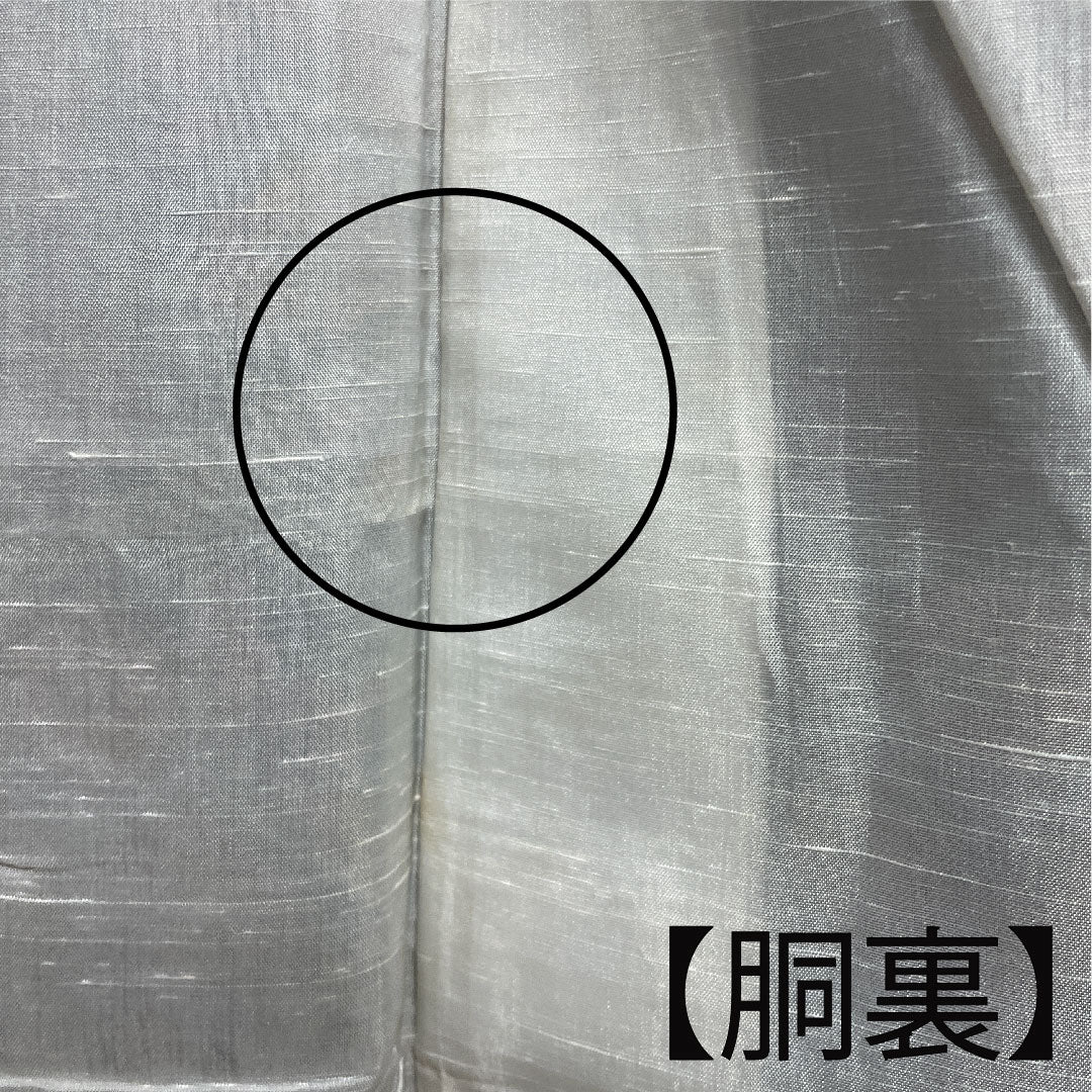 村山大島 身丈158cm 裄丈63.5cm 抽象模様 正絹 Aランク 袷 黒系 1116001983310