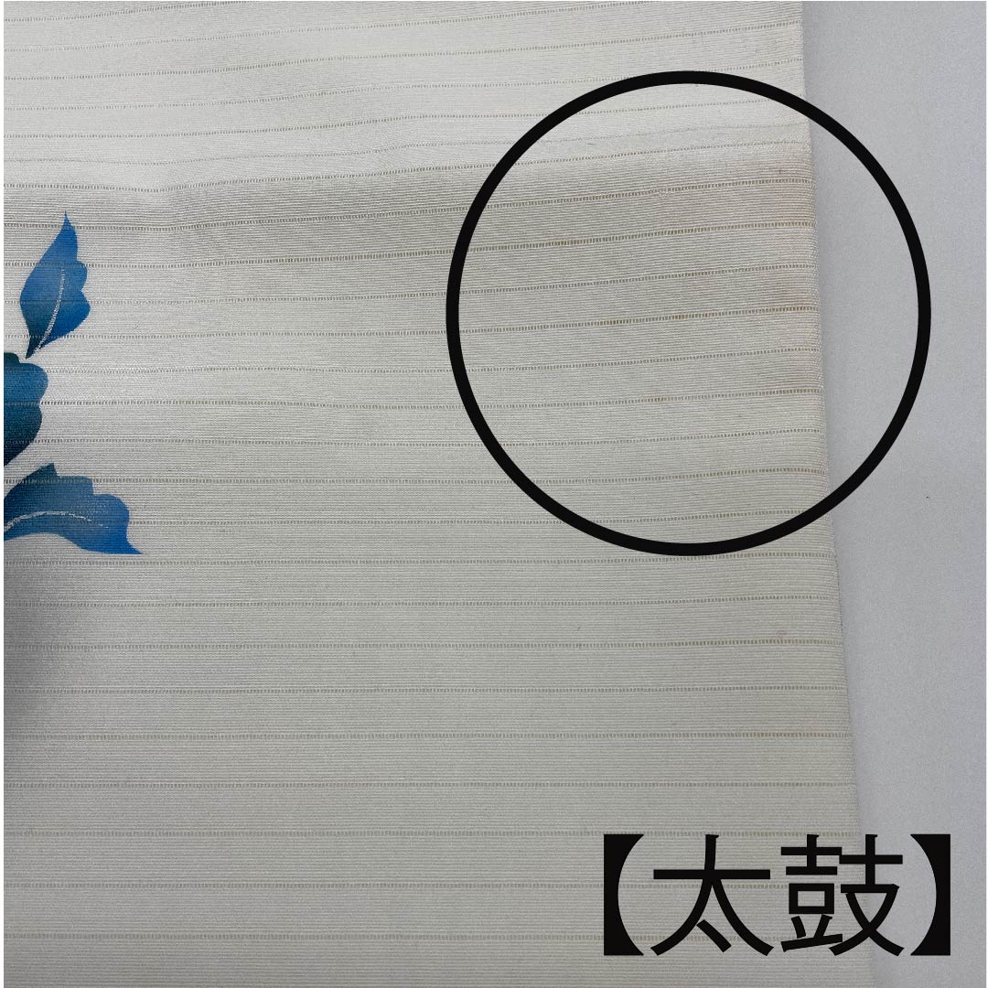 名古屋帯 白色 夏帯 絽 牡丹 染帯 帯丈373cm 正絹 Bランク ポイント柄 カジュアル 白系 1124004504311 名古屋仕立て