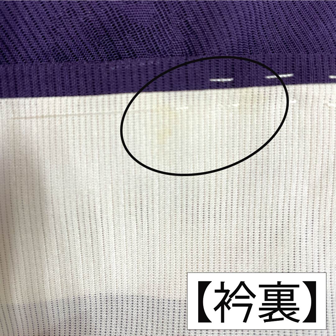 夏物 正絹 色無地 Aランク 身丈158cm 裄丈65cm 茄子紺色(なすこんいろ) 流水 紅葉 絽 紫系 1132004523320