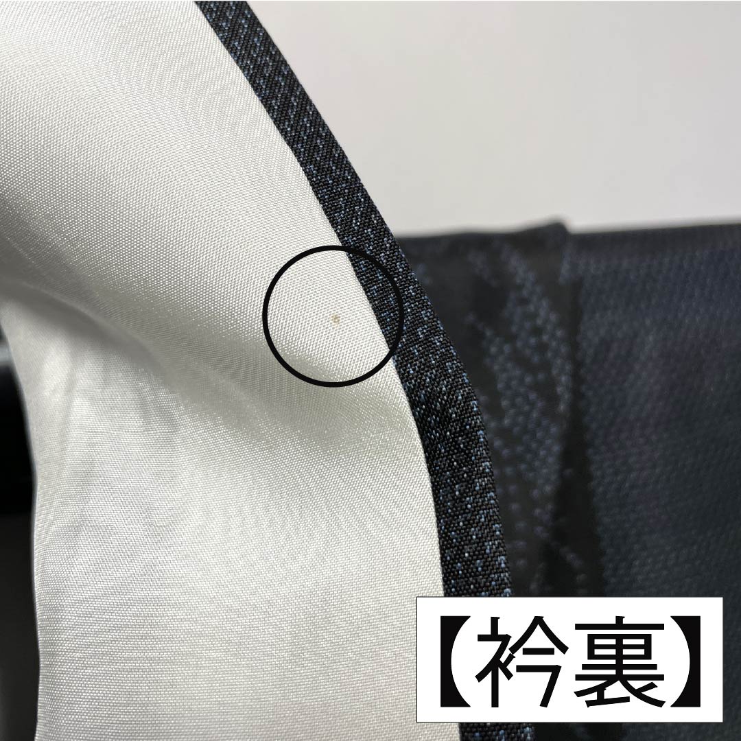 訪問着 正絹 Sランク 袷 身丈161.5cm 裄丈65.5cm 紺色(こんいろ) 大島紬 草花 紺系 1112007302418