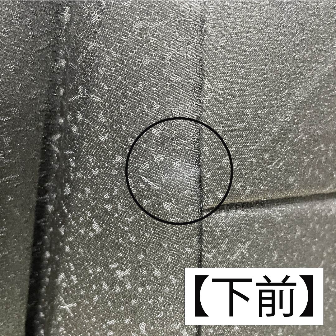 訪問着 正絹 Sランク 袷 身丈157.5cm 裄丈66cm 染色作家 田中文子 重ね衿付き 三松シルクケア 黒系 1112007492310