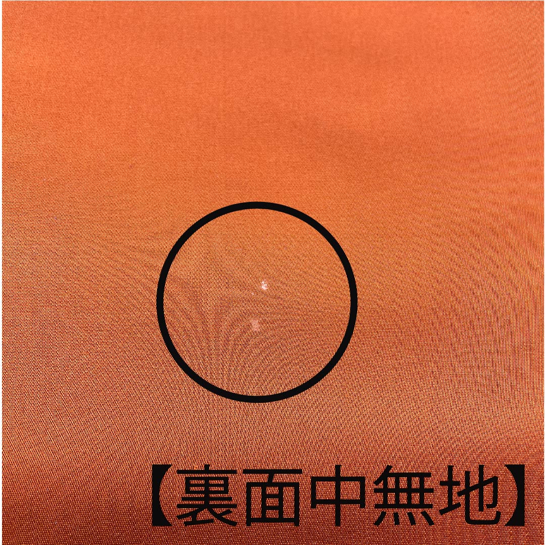袋帯 猩々茶色(しょうじょうちゃいろ) 花模様 亀甲 白綾苑大庭 帯丈420cm 正絹 Aランク 六通 フォーマル 橙系 1123008893326
