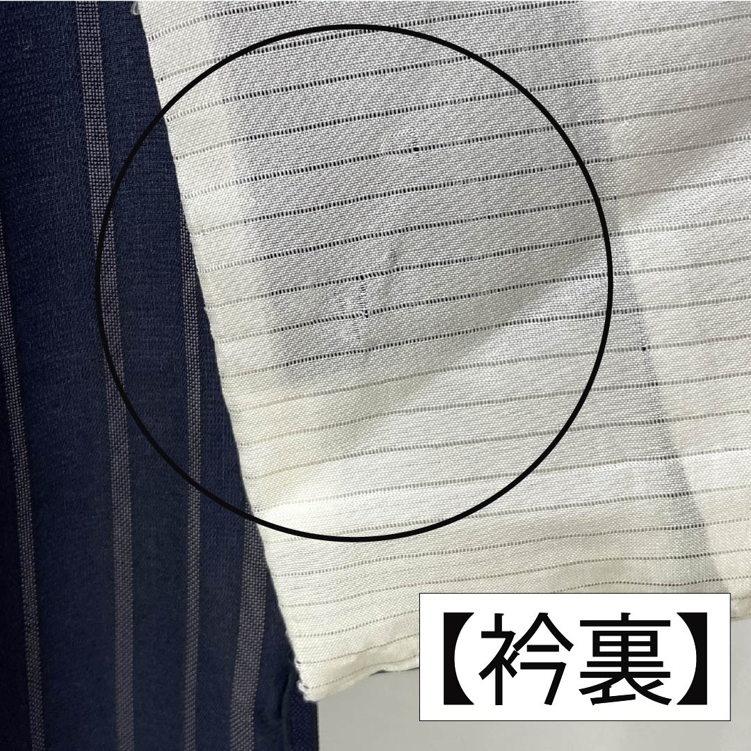 夏物 正絹 色無地 身丈161cm 裄丈63cm 竪絽 ボカシ染 うそつき襦袢 絽 Aランク 黒系 1132002723410
