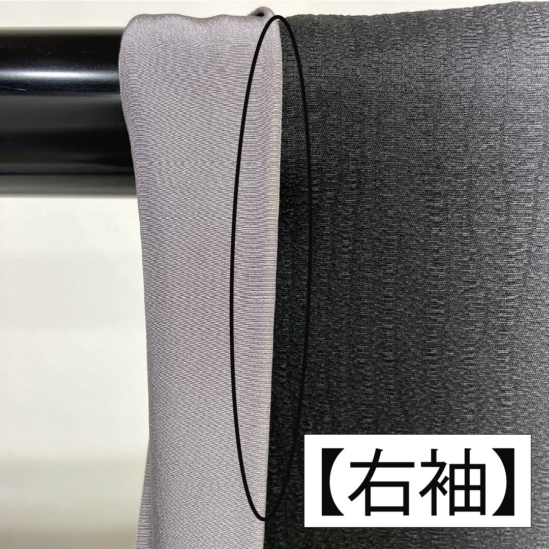 小紋 正絹 Aランク 身丈149cm 裄丈64cm 袷 縦ぼかし シルクガード モノトーン 1115007233127