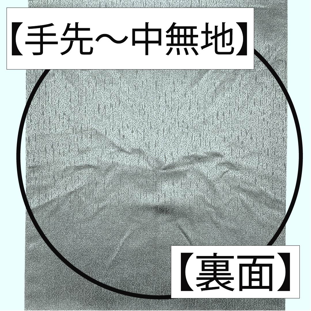 袋帯 正絹 薄鼠色(うすねずいろ) 西陣織 四角模様 疋田 ラメ 帯丈460cm Sランク ポイント柄 セミフォーマル グレー系 1123012632422