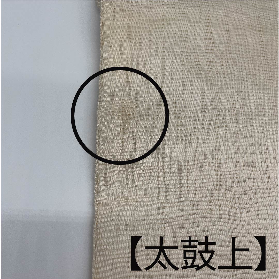 名古屋帯 生成り色 花柄 雪輪柄 帯丈340cm 正絹 Bランク ポイント柄 カジュアル クリーム系 1124004584315 名古屋仕立て