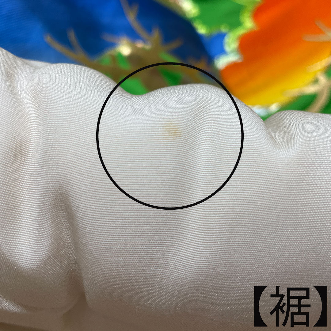 色打掛 正絹 身丈198cm 裄丈66.5cm 龍村謹製 桐箱入り 長襦袢セット 唐織 松 Aランク 袷 緑系 1110000613919