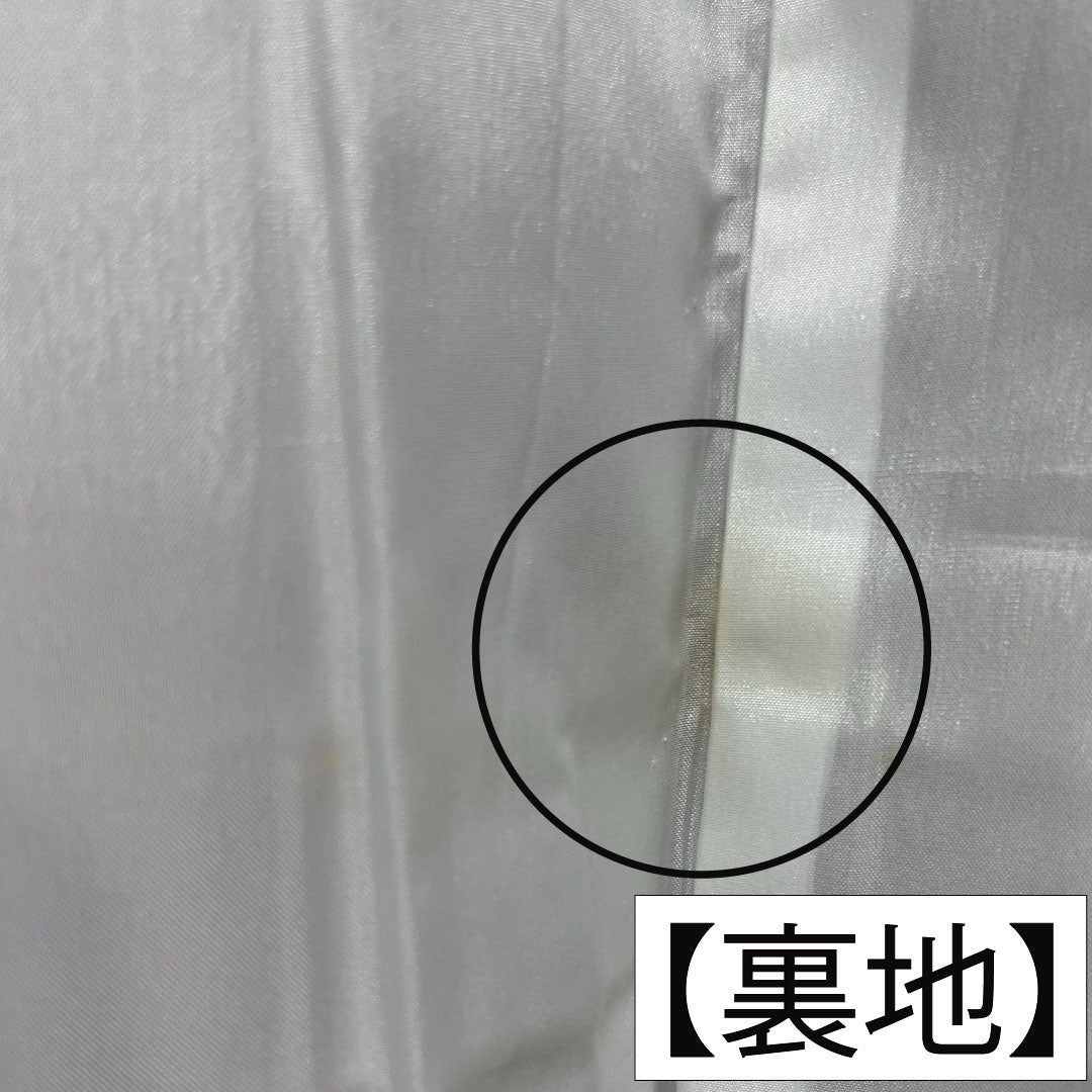 Plain color, polyester, length 151cm, sleeve length 61.5cm, Bijinsai color, washable kimono, auspicious motif, lined, B rank, purple, 1114001274220