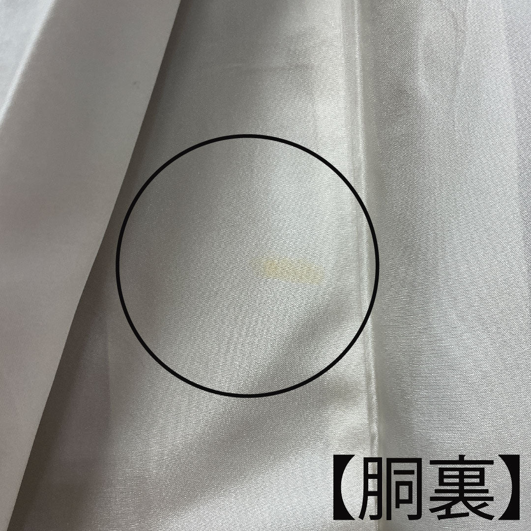 Homongi, lined, length 151.5cm, sleeve length 63cm, plum gray, tie-dye, abstract pattern, pure silk, A rank, brown, 1112002623214