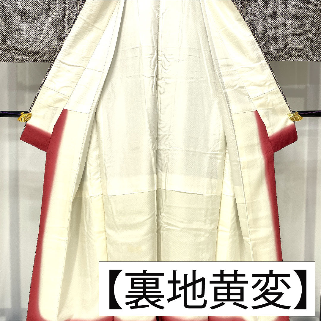 小紋 正絹 身丈156cm 裄丈63.5cm 袷 総絞り 疋田絞り Aランク 黒系 1115004633310