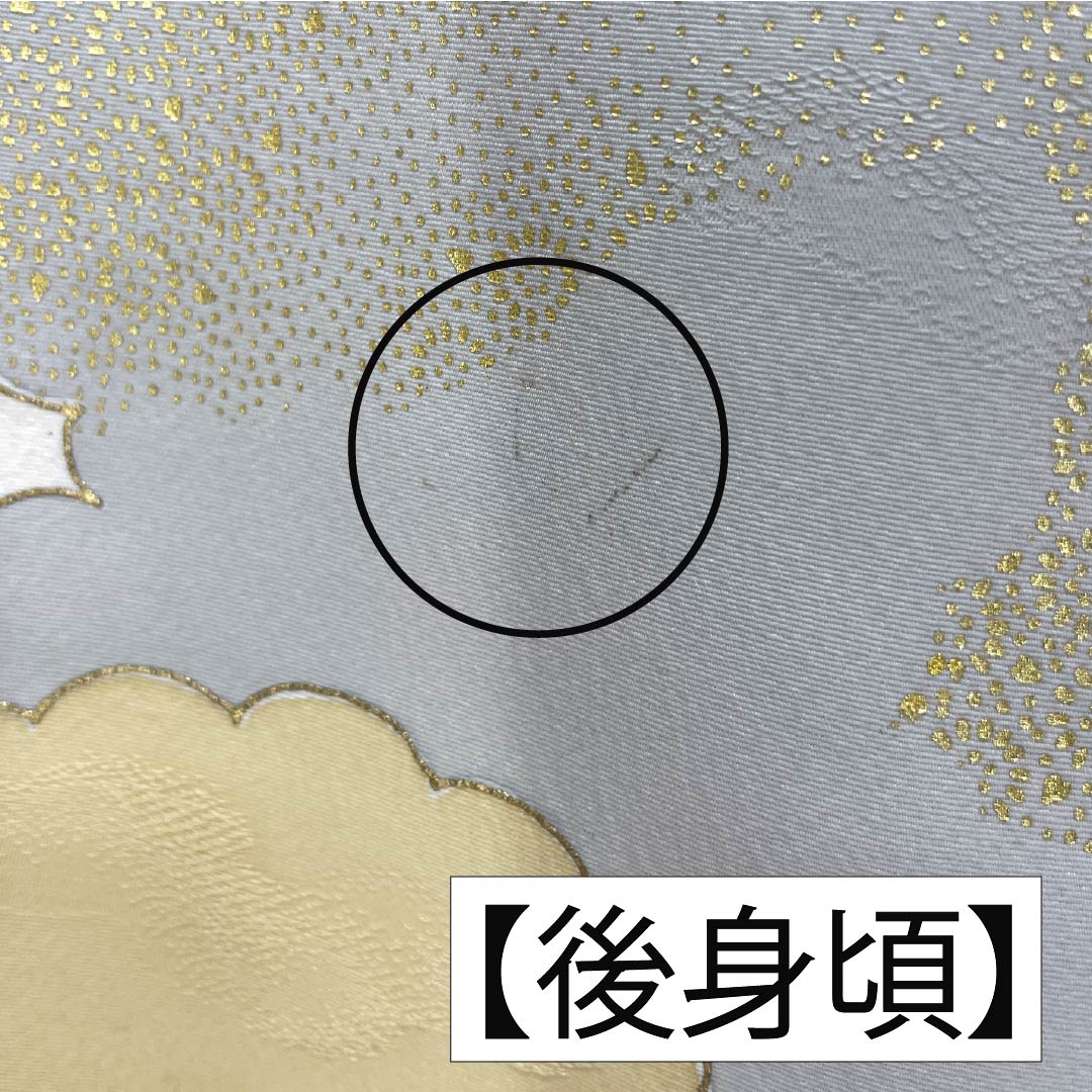 訪問着 正絹 Aランク 袷 身丈157.5cm 裄丈62cm 乳白色(にゅうはくしょく) 京友禅 雲取り しつけ糸付き 白系 1112006563311