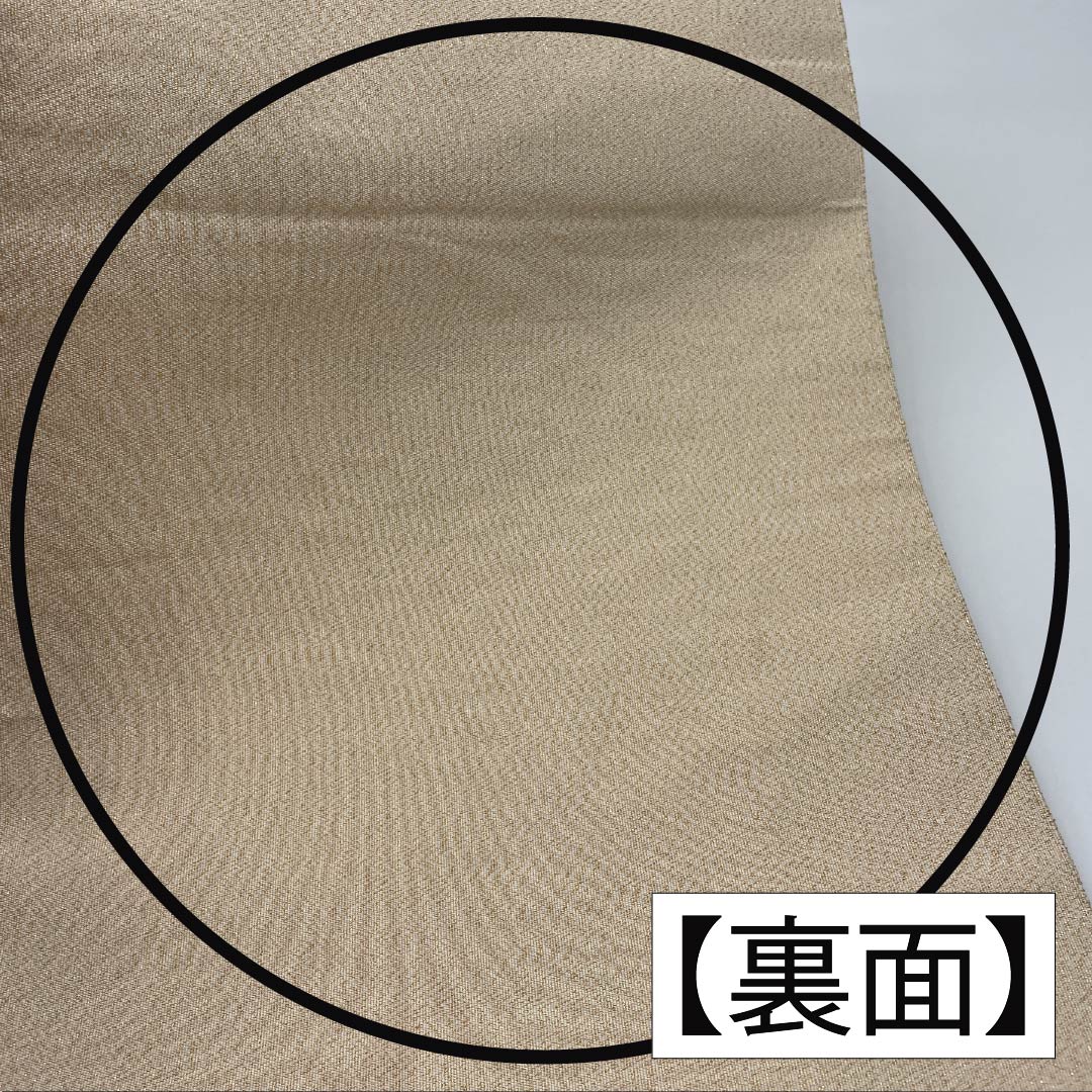 名古屋帯 正絹 Sランク 綴れ織 雲取り 青海波 帯丈430cm ポイント柄 セミフォーマル 金系 1124010522421 松葉仕立て
