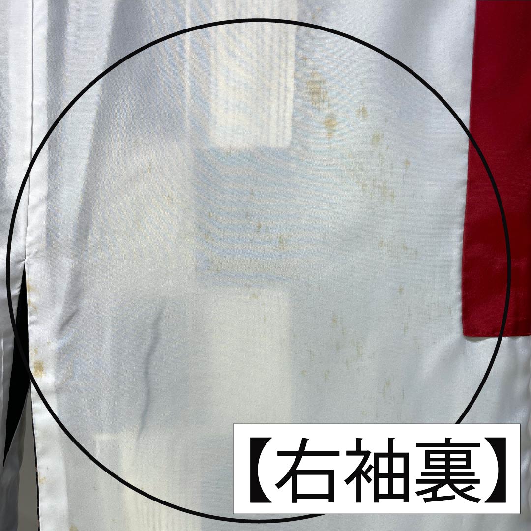 小紋 ポリエステル Bランク 身丈165.5cm 裄丈65.5cm 袷 ドット 市松 洗える着物 黒系 1115006754510