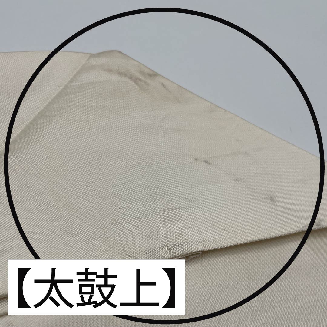 名古屋帯 じゅらく謹製 帝王紫 抽象花 帯丈356cm 正絹 Cランク ポイント柄 セミフォーマル 銀系 1124008515322 名古屋仕立て